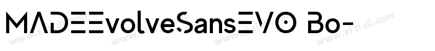MADEEvolveSansEVO Bo字体转换